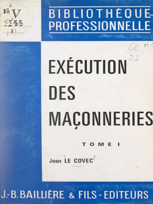 cover image of Exécution des maçonneries, 1
